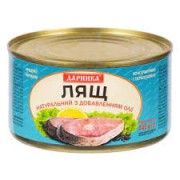 Лящ натуральний  з додаванням олії 240 гр/24шт/ящ в ж/б №5 "ТМ Даринка"